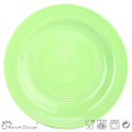 Green Swirl Ceramic Dinner Plate